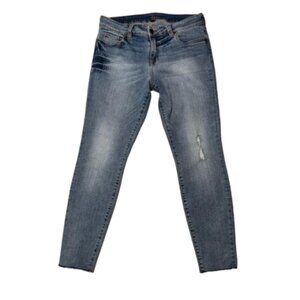 2/$30 Kut from the Kloth Ankle Skinny Mid Rise Frayed Hem Jeans Size 10 #1697